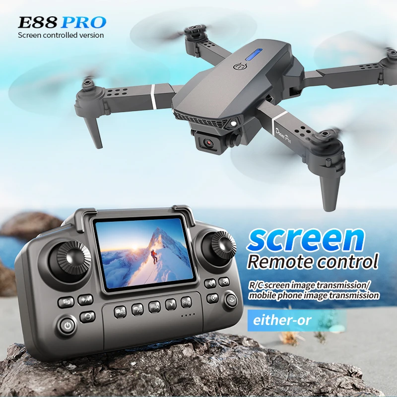 Drone Rc Plegable - Professionele E88 PRO Drone met scherm