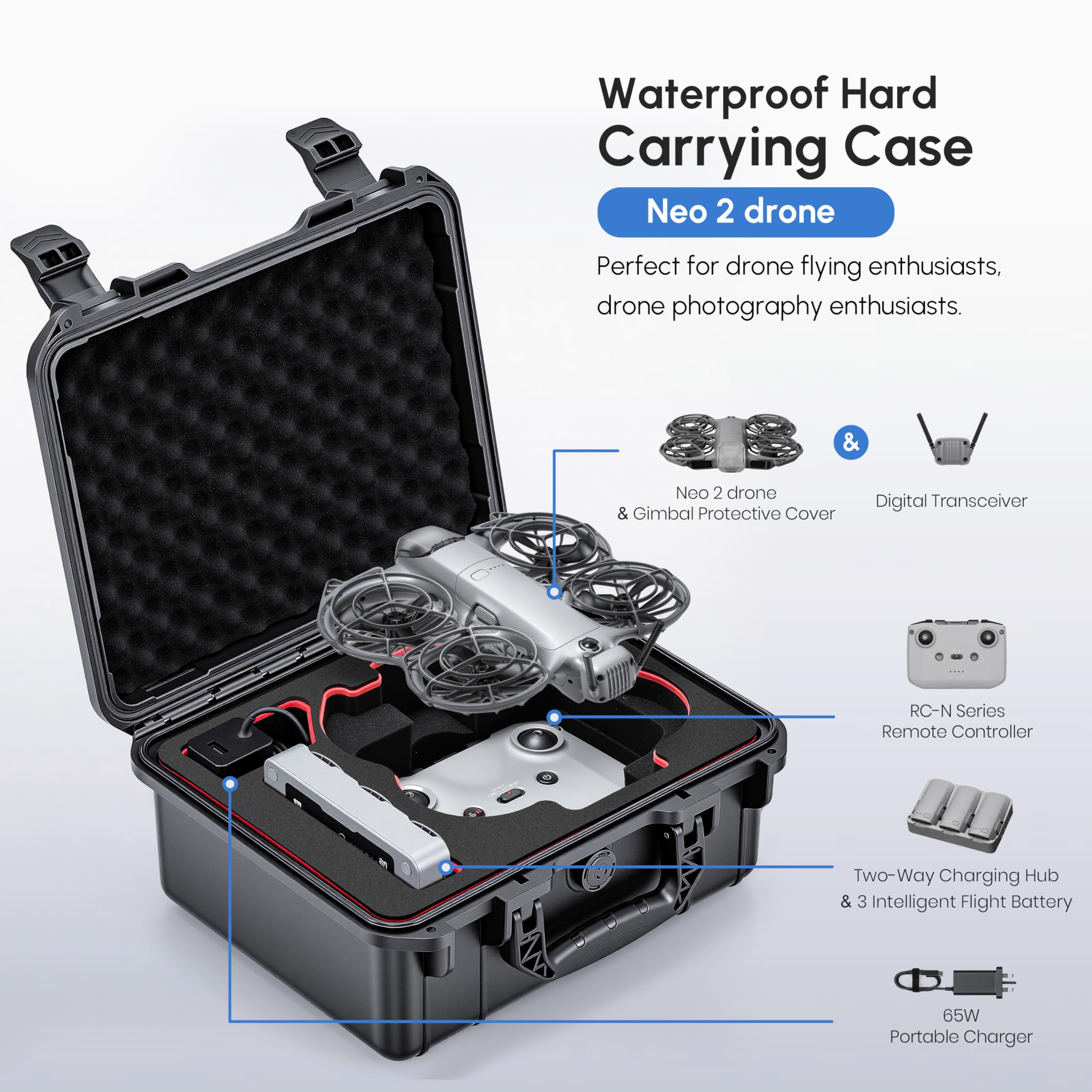 Drone Neo Rc - NEO 2 Case, waterdichte harde draagtas