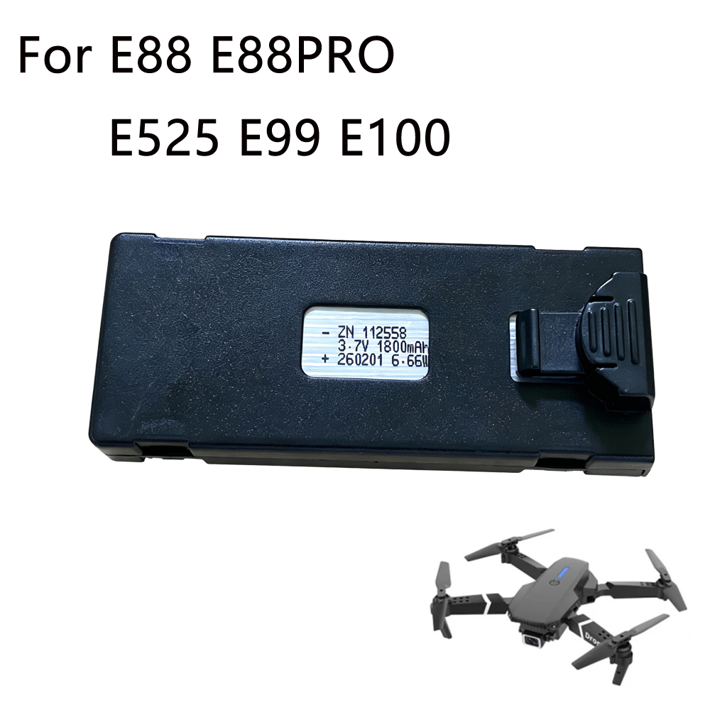 Drone Rc E99 - E88 Drone Batterij 3.7V 1800mAh Oplaadbare