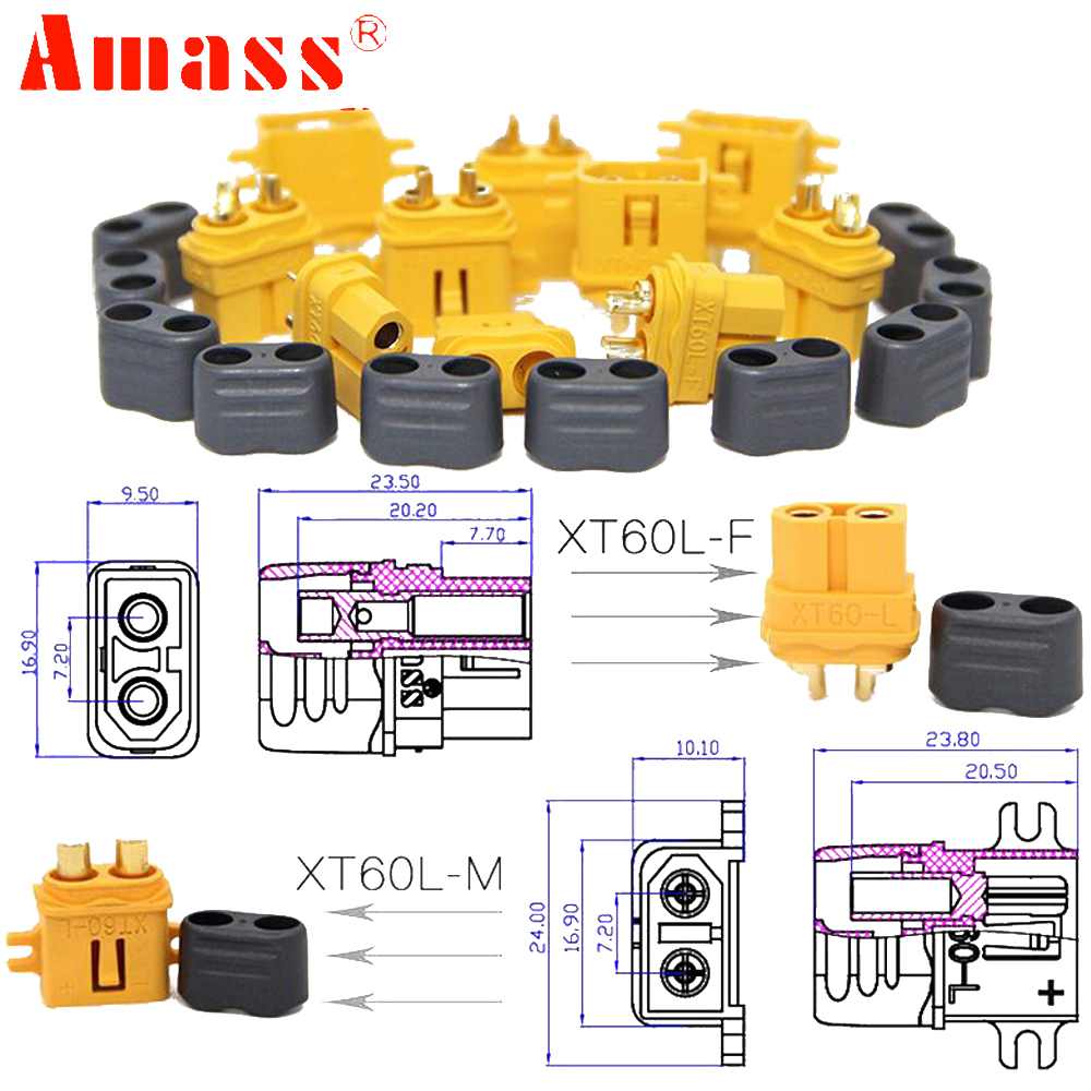 Drone Rc Truck - 5 paar Amass XT60-L XT60L Bullet