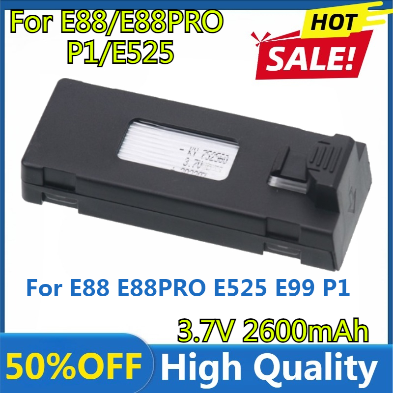 Drone Rc E99 - E88 Batterij 3.7V 2600mAh Lipo Batterij