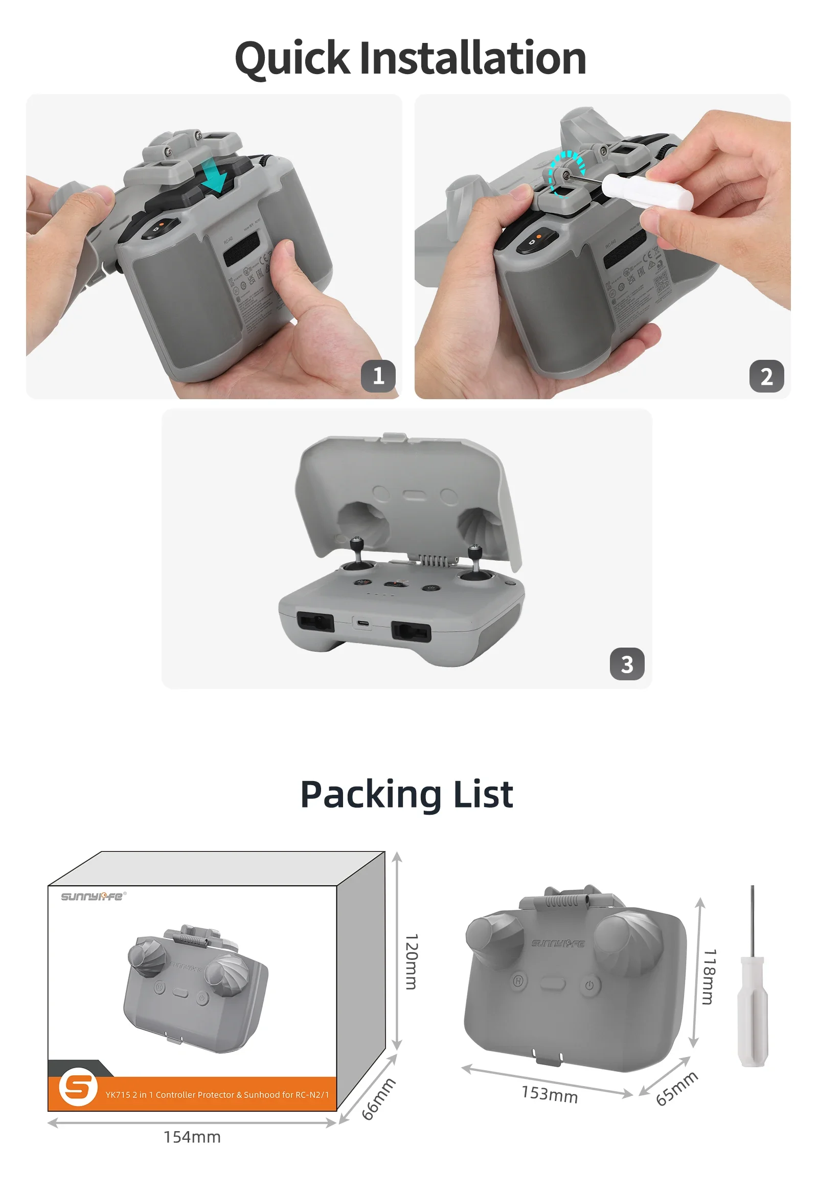 2 in 1 Controller Protector Zo - Drone Dji Rc N3 recensie en prijs