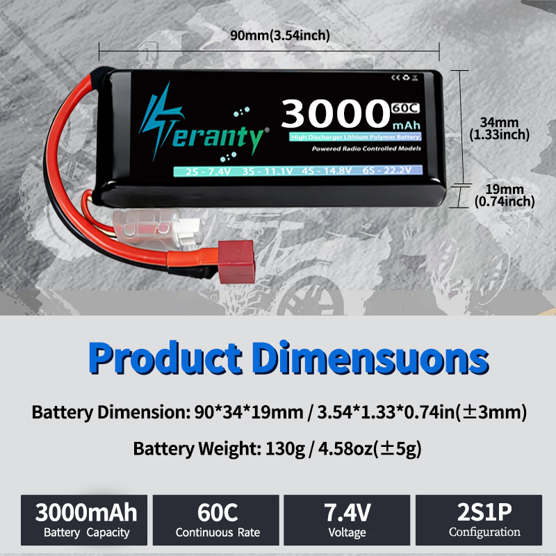 TERANTY 2S 3000mAh Lipo Batter - Drone Rc Truck recensie en prijs