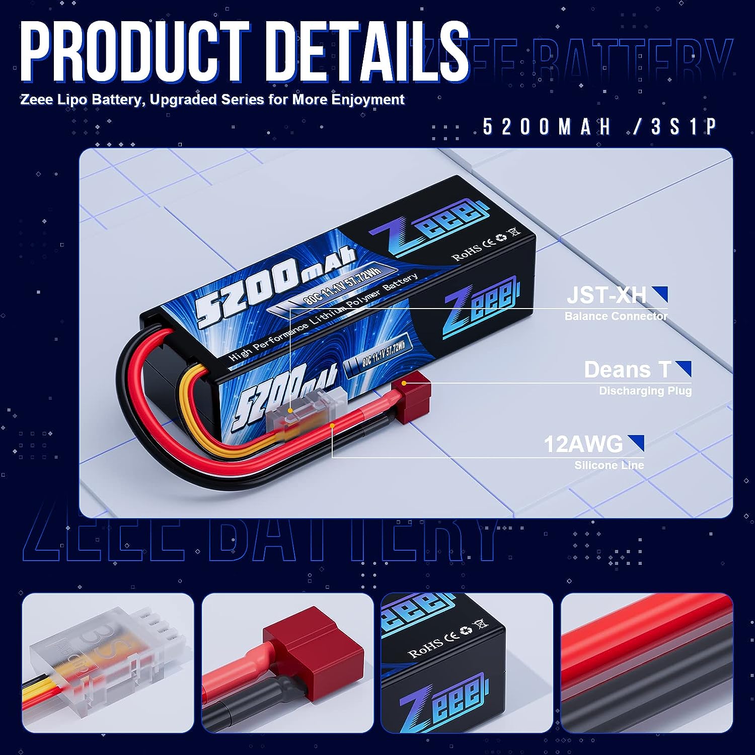 1/2 Stuks Zeee 3S 5200Mah Lipo - Drone Rc Truck recensie en prijs