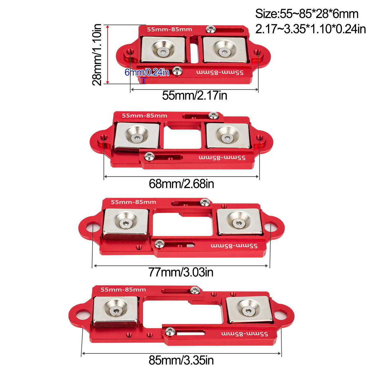 4 STUKS 55-85mm Verstelbare Ma - Rc Car Body Shell recensie en prijs