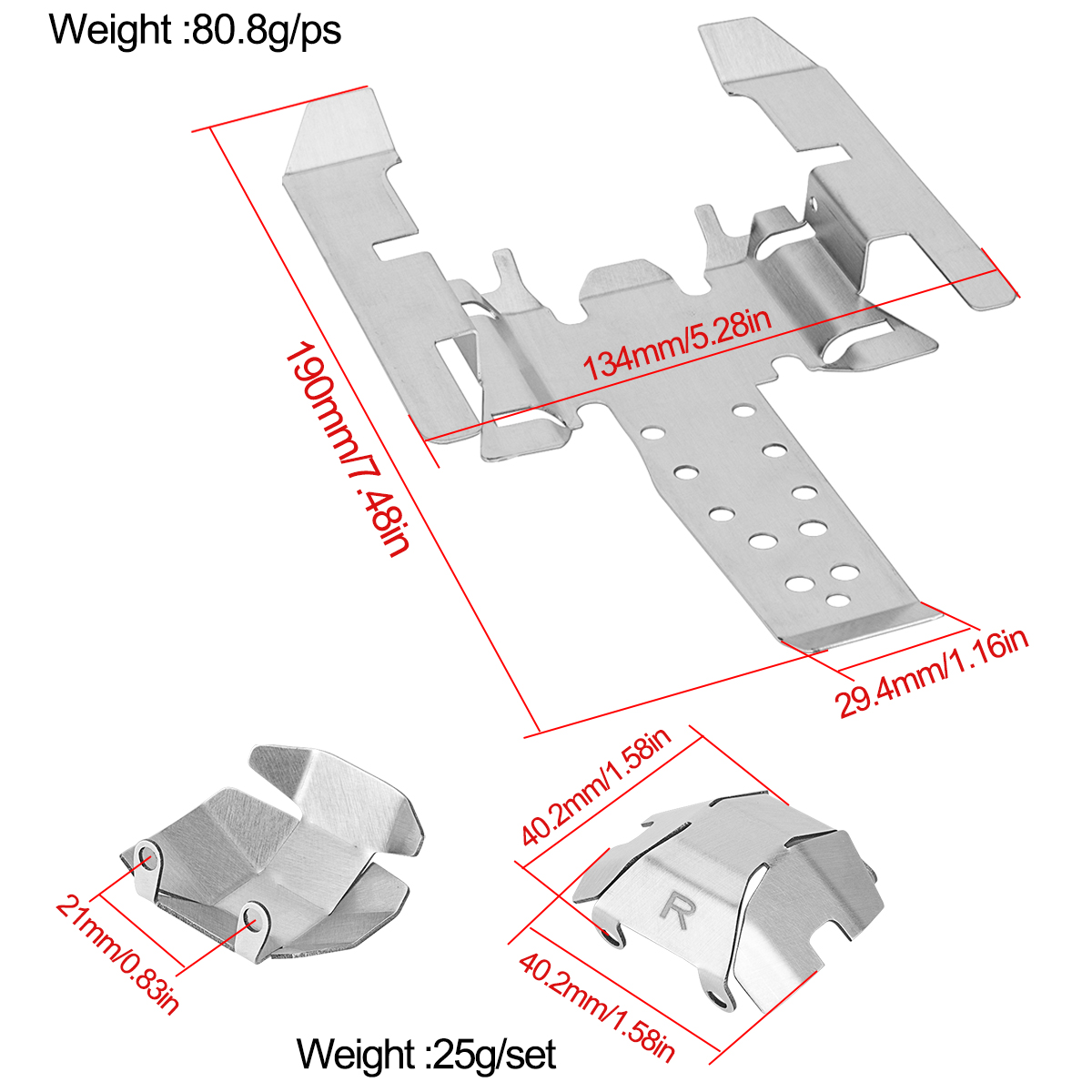 Roestvrijstalen skidplate chas - Rc Car Body Shell recensie en prijs